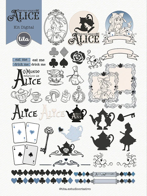 Kit Digital O Mundo Magico de Alice 209