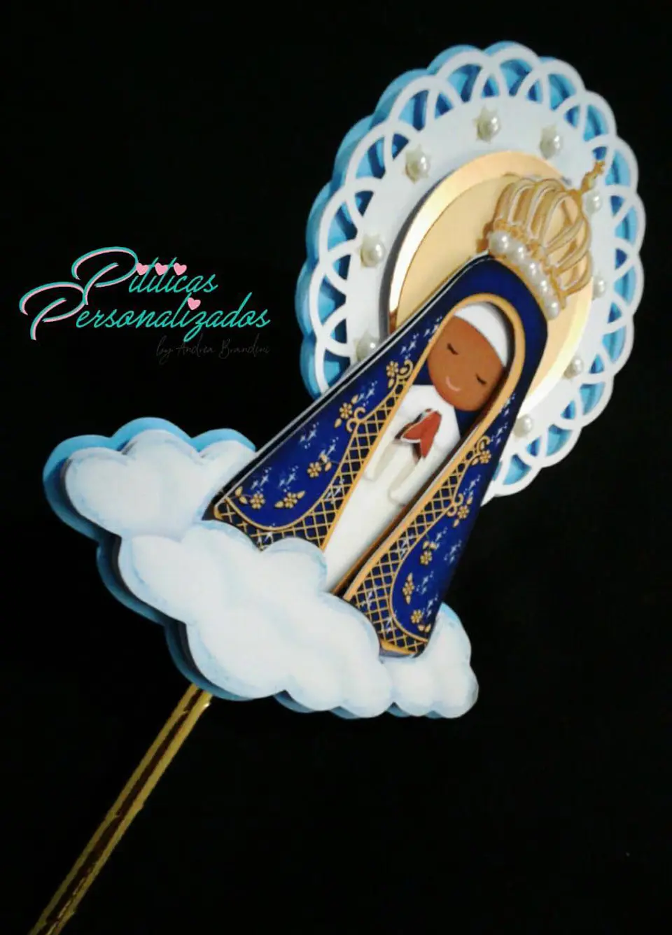 Arquivo de Corte Topo de Bolo Santa Santinhas Nossa Senhora 3 1