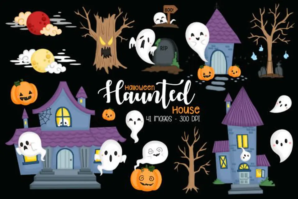 Kit Digital Halloween Hounted House 7 1