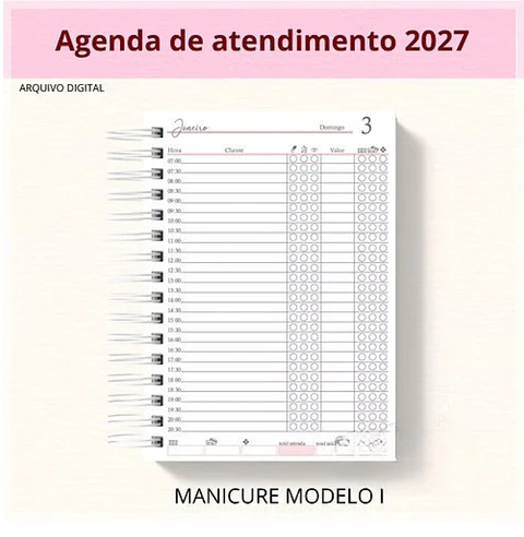 Encadernação - Agenda Manicure