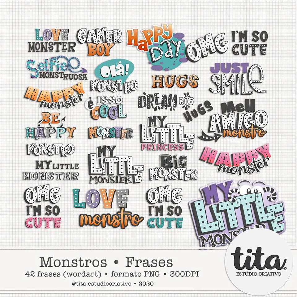 Kit Digital Monstros Frases 186 1