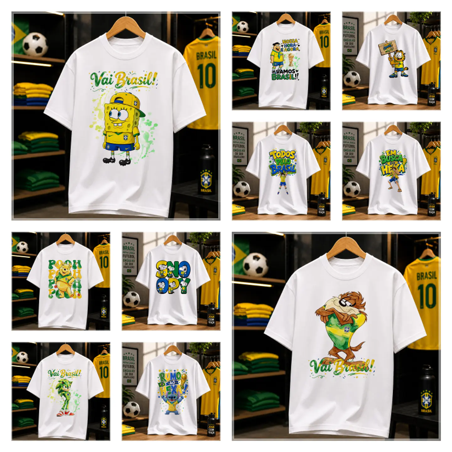 Sublimação - Camisetas Copa Personagens 1