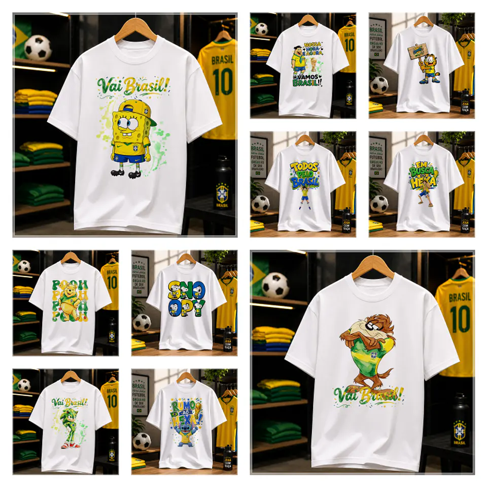 Sublimação - Camisetas Copa Personagens 1