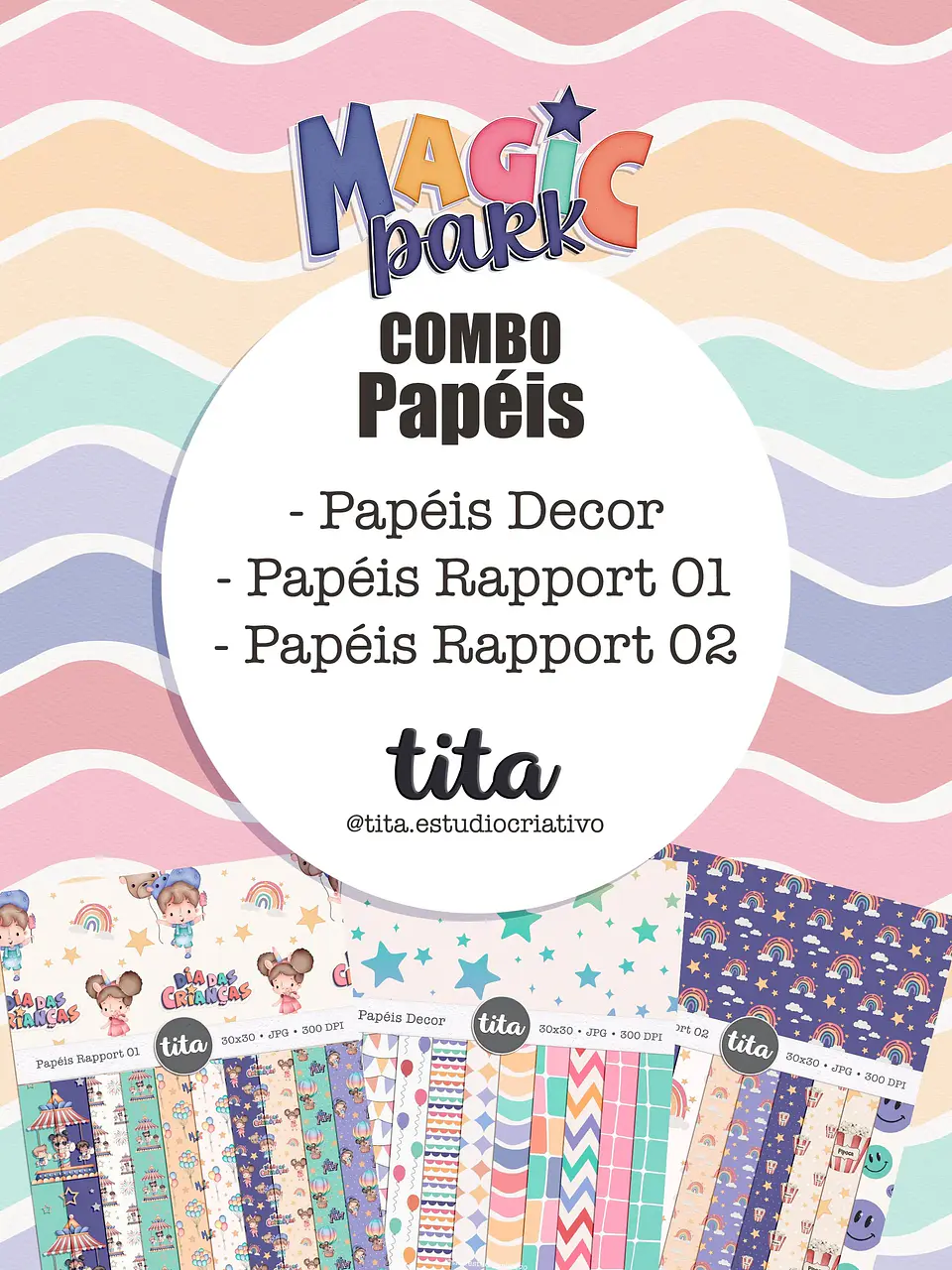 Kit Digital Papeis Magic Park 222 1