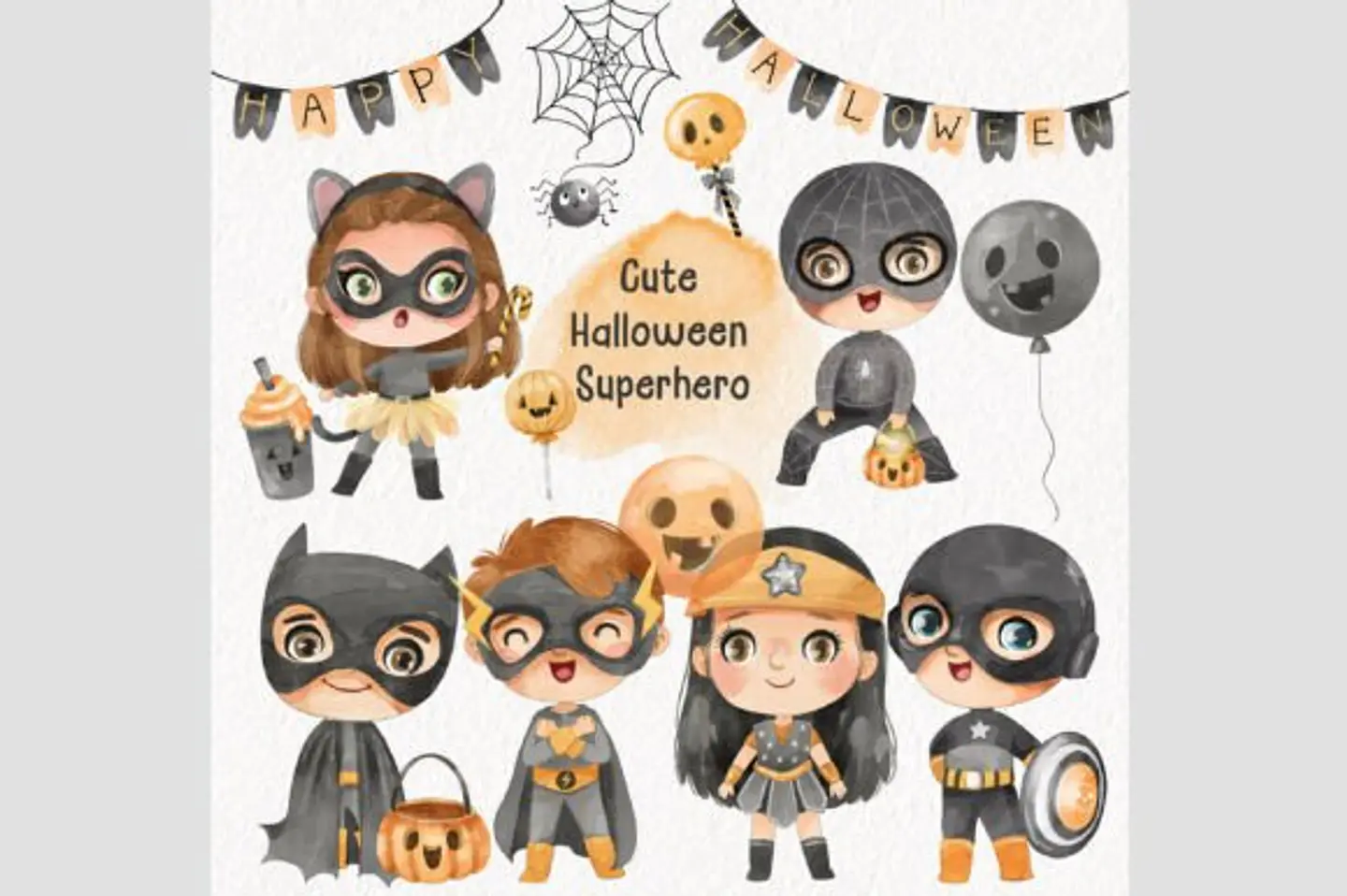 Kit Digital Super Herois Kids 22 1