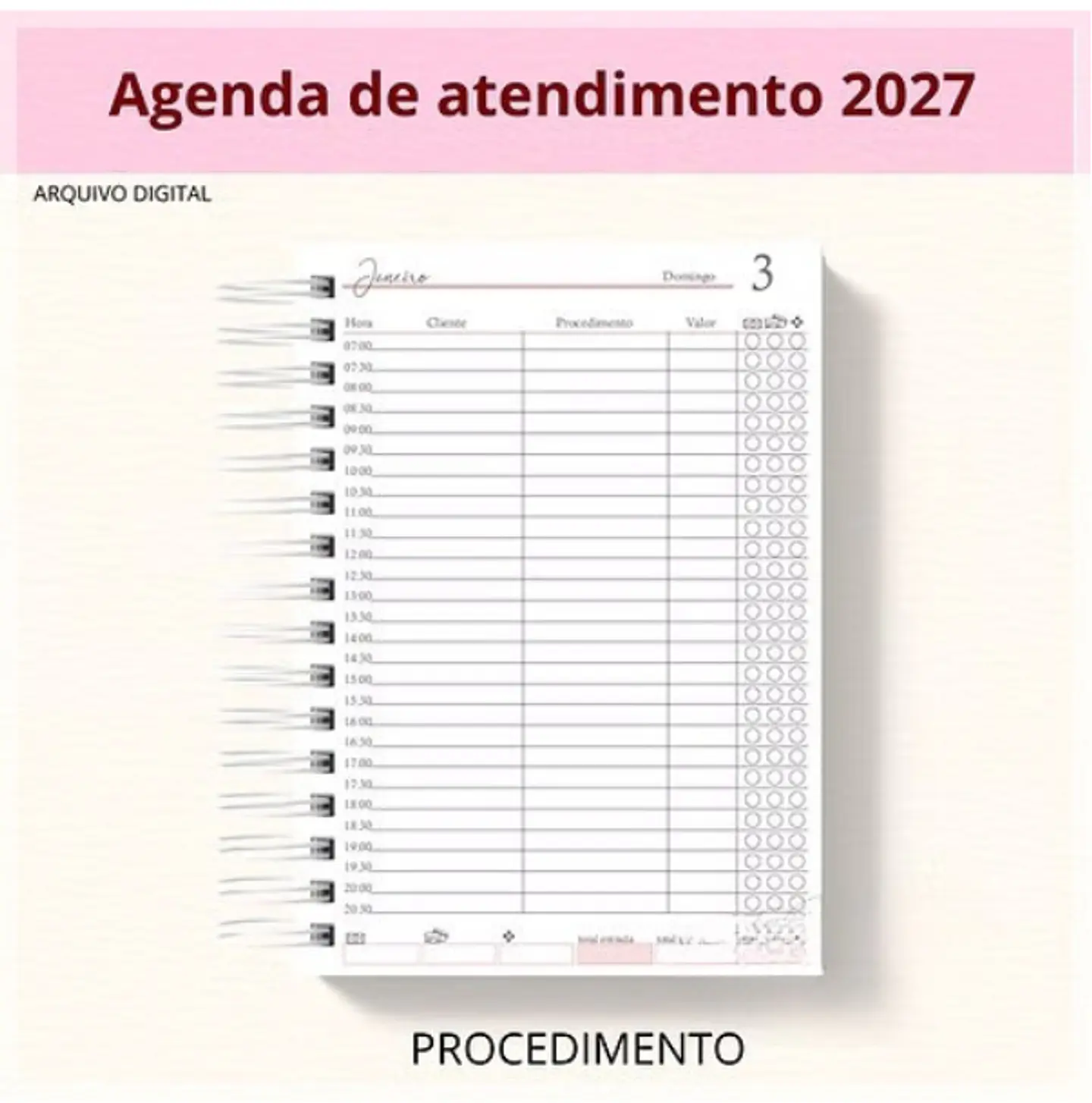 Encadernação - Agenda Procedimentos 1
