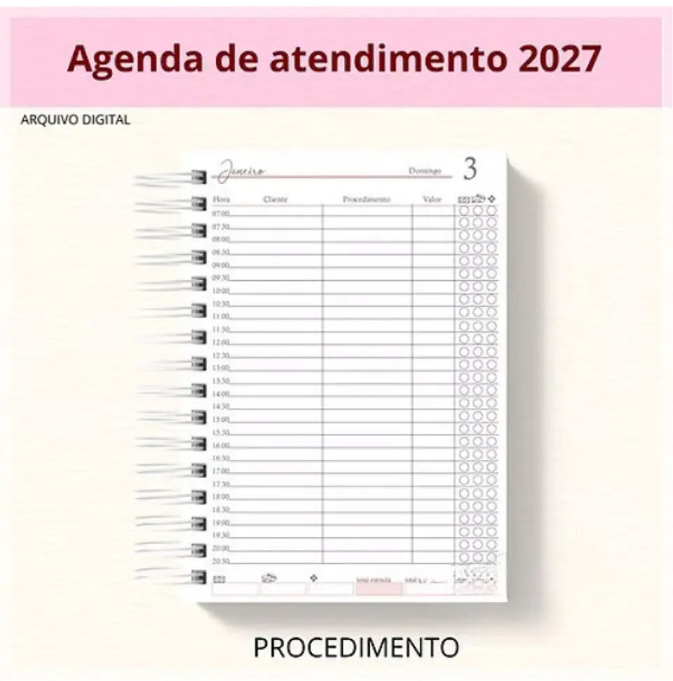 Encadernação - Agenda Procedimentos 1