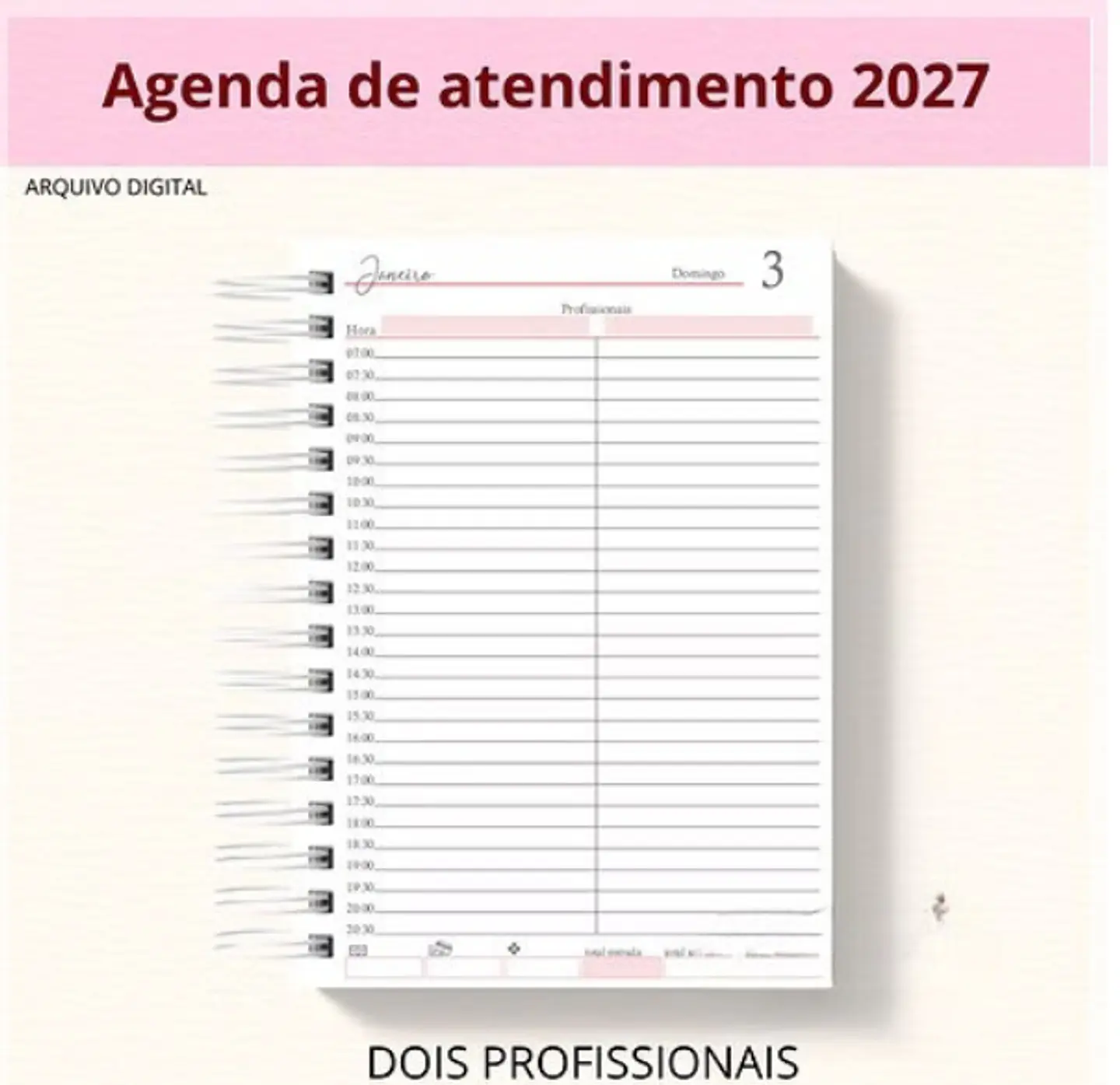 Encadernação - Agenda 2 Profissionais 1
