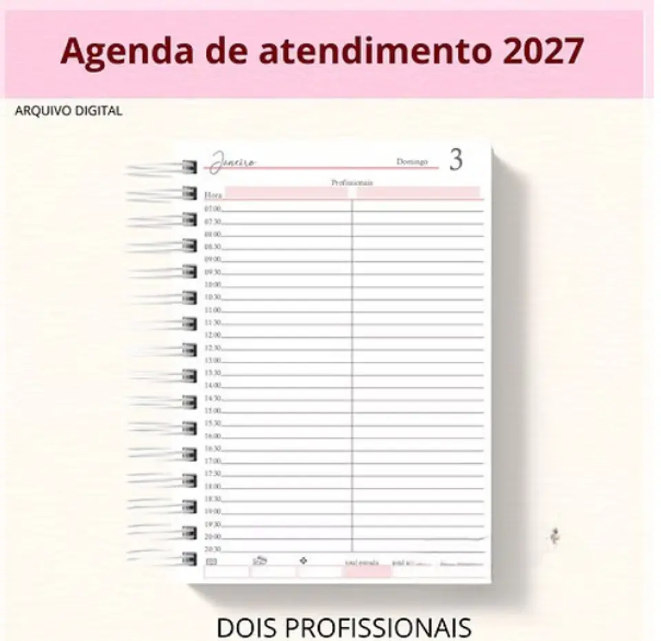 Encadernação - Agenda 2 Profissionais 1