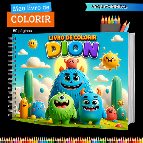 Encadernação - Livro de Colorir Vila dos Monstrinhos