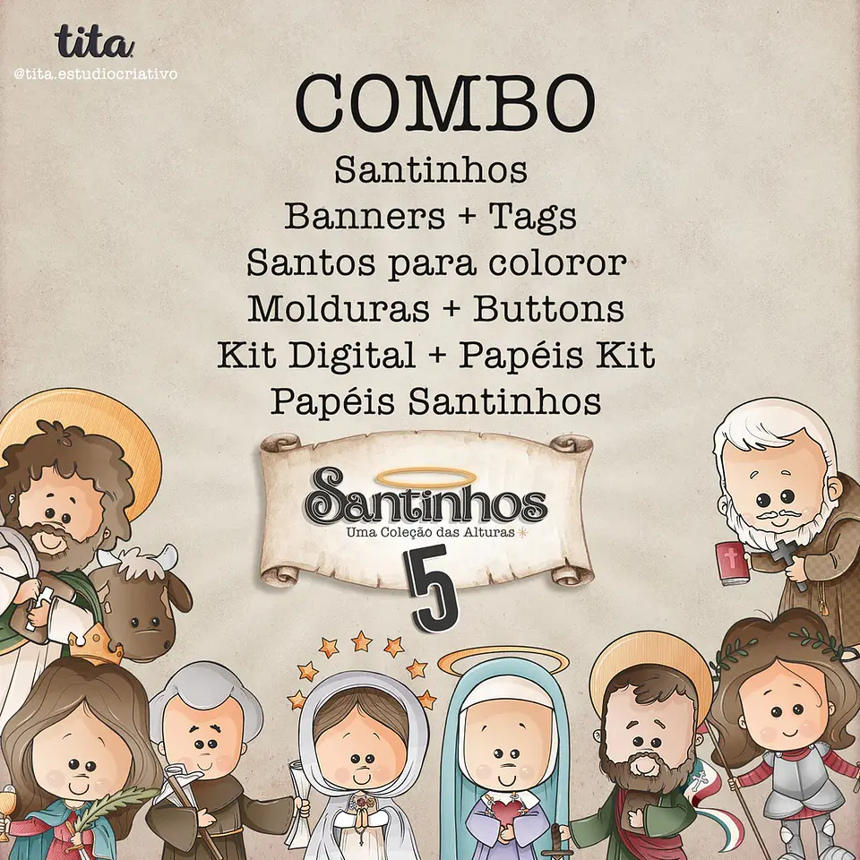 Kit Digital Combo Santinhos 1