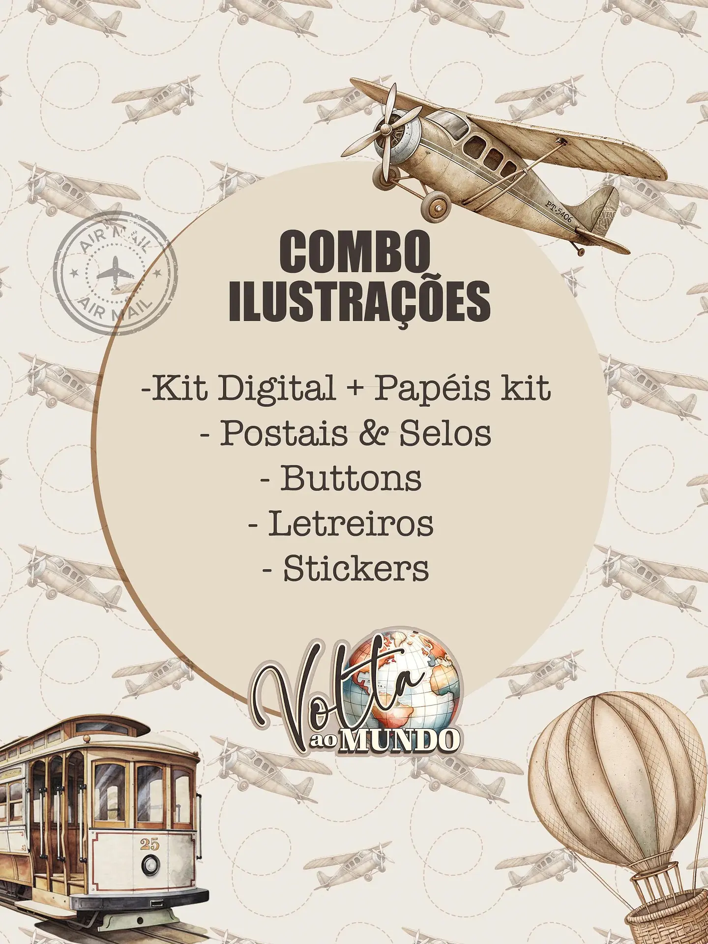 Kit Digital Volta ao Mundo Ilustrações 290 1