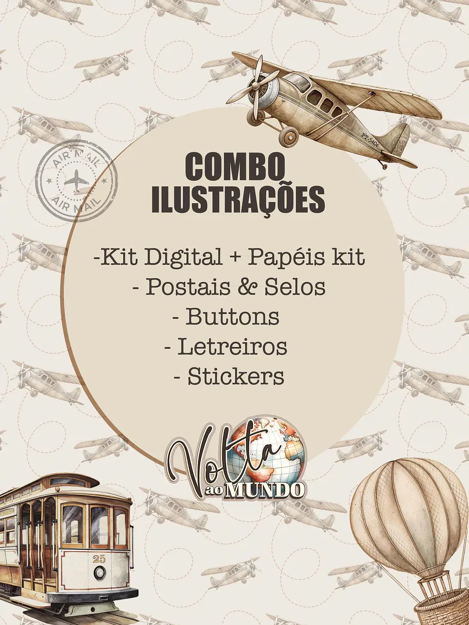 Kit Digital Volta ao Mundo Ilustrações 290 1