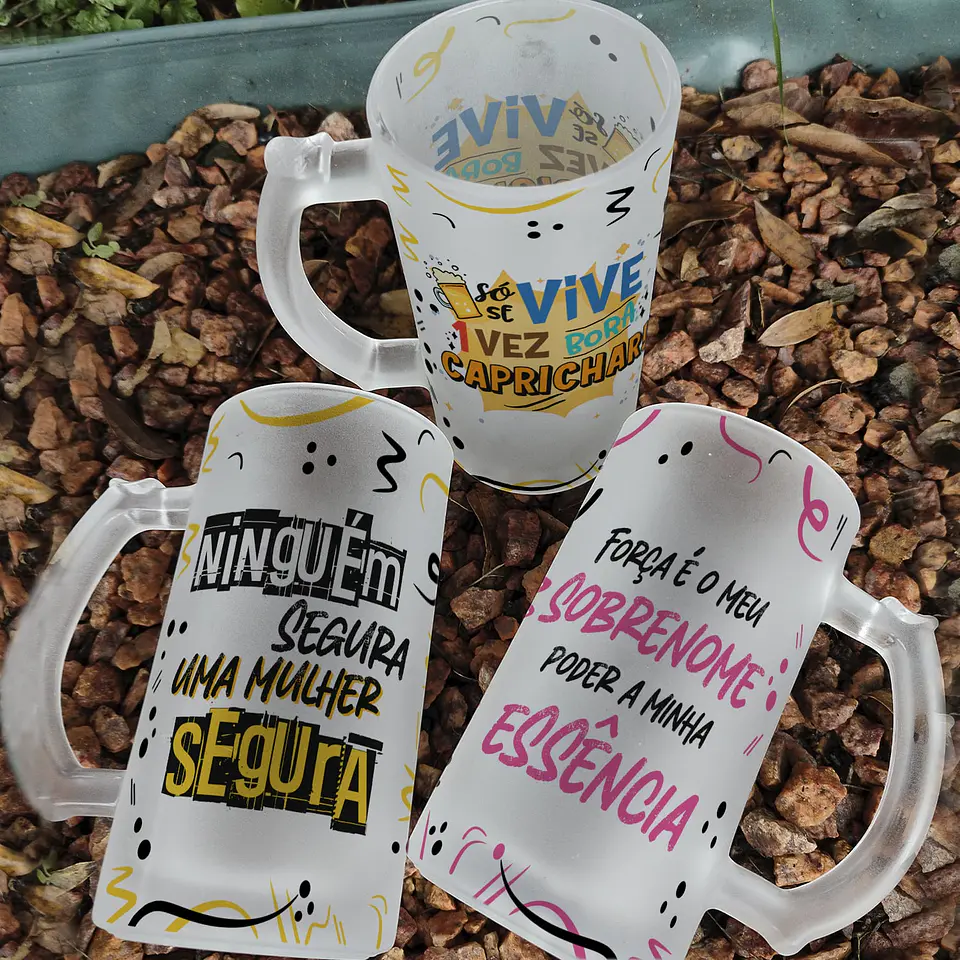Sublimação - Caneca de Chopp Frases 1