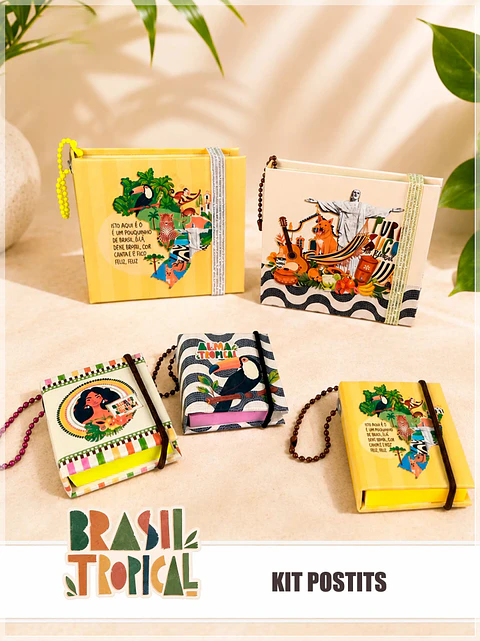 Encadernação - Post it Brasil Tropical