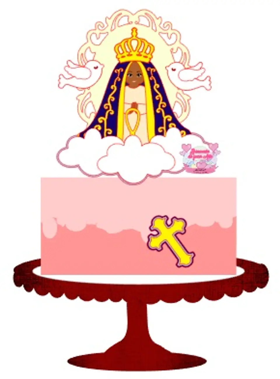 Arquivo de Corte Topo de Bolo Santa Santinhas Nossa Senhora 26 1