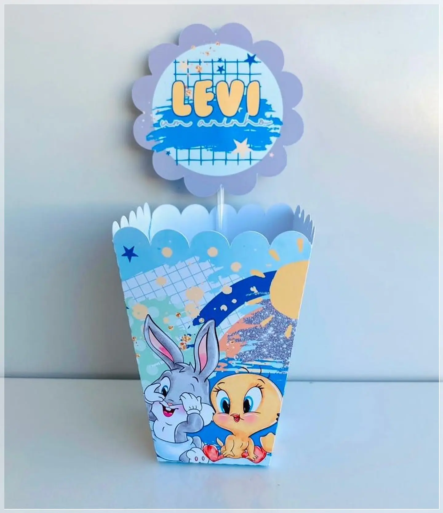 Arquivo de Corte Centro de Mesa Cachepô Looney Tunes Menino 89 1