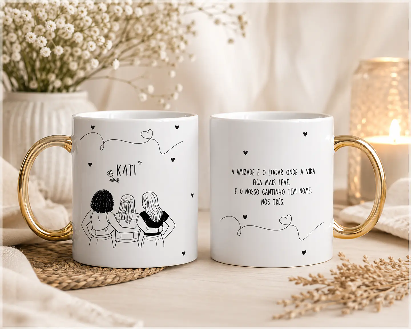 Sublimação - Caneca Amizade Linhas 1