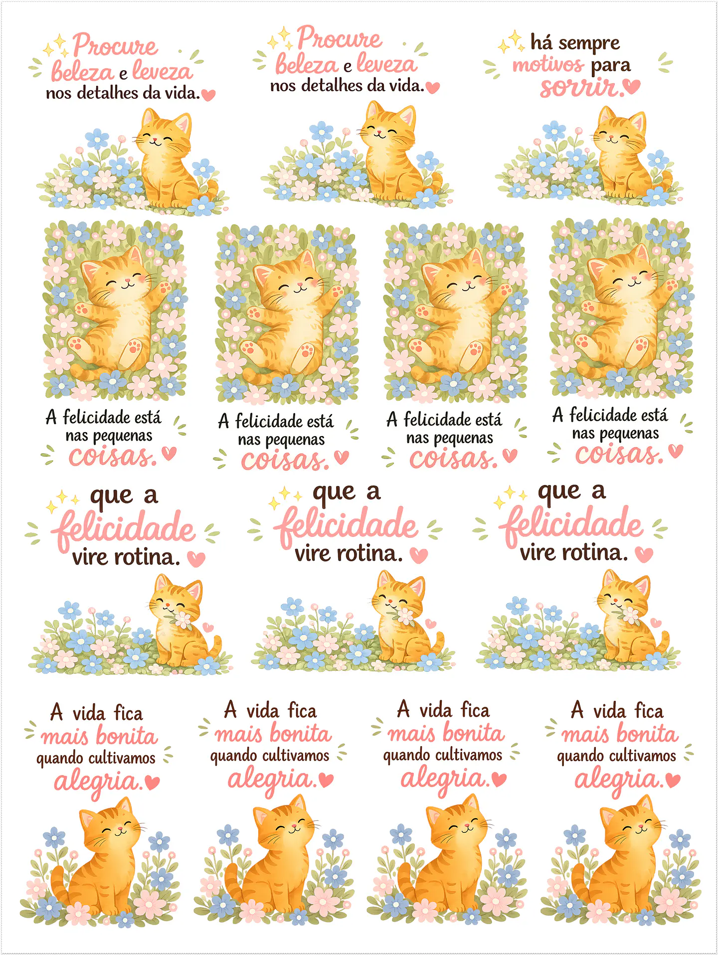 Arte Dtf Uv - Gato Frases 1