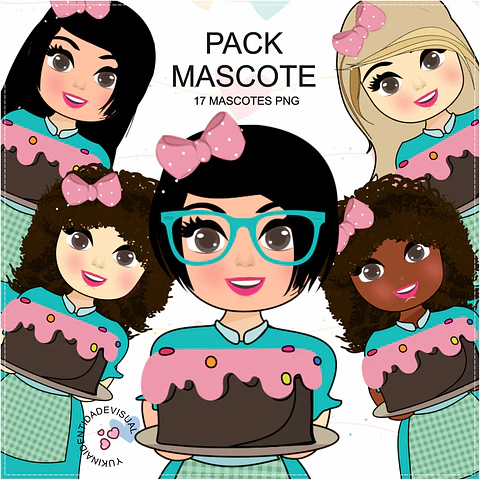 Kit Digital Mascotes Confeitaria 28