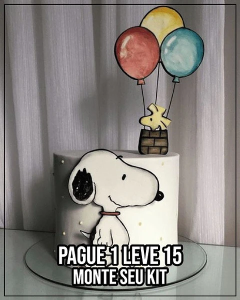 Arquivo de Corte Topo de Bolo Snoopy 7