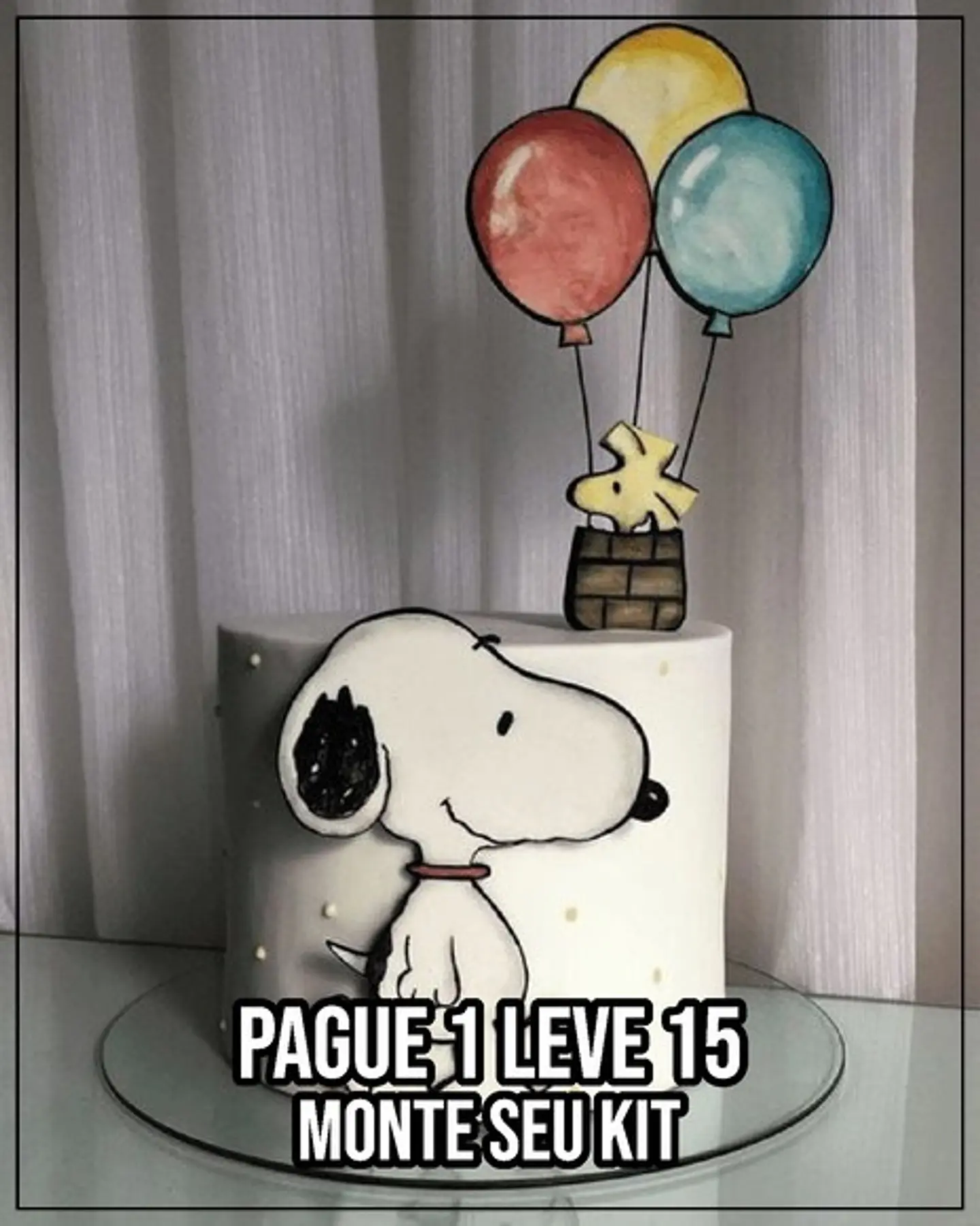 Arquivo de Corte Topo de Bolo Snoopy 7 1