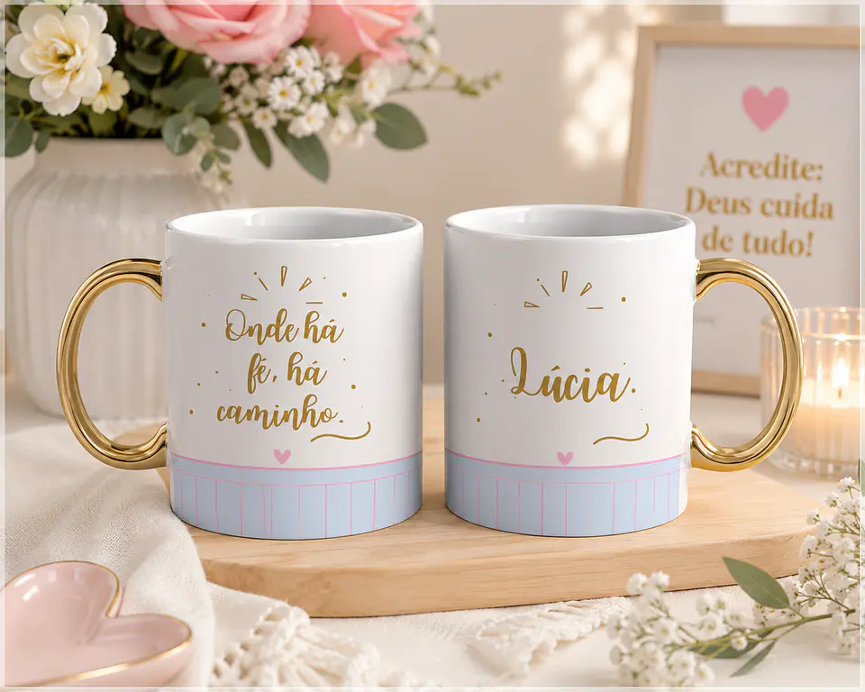 Sublimação - Caneca Onde Ha Fé 1