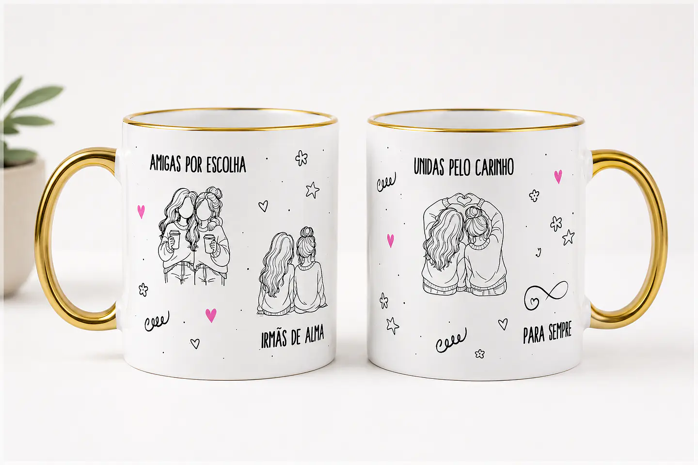 Sublimação - Caneca Amigas por Escolha 1