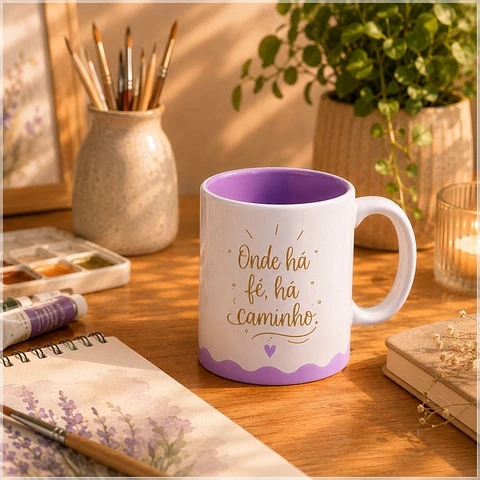 Sublimação - Caneca Onde há Fé