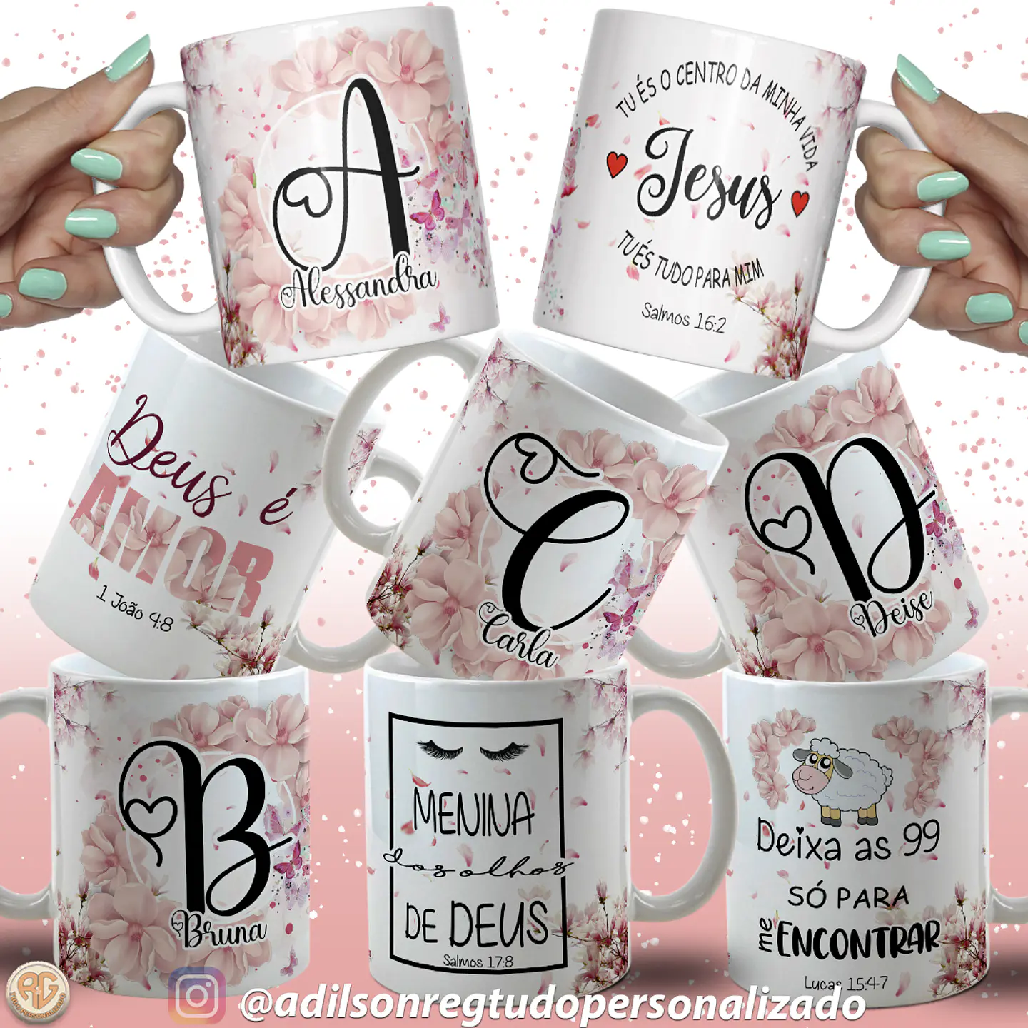 Sublimação - Caneca Alfabeto Bíblico 1