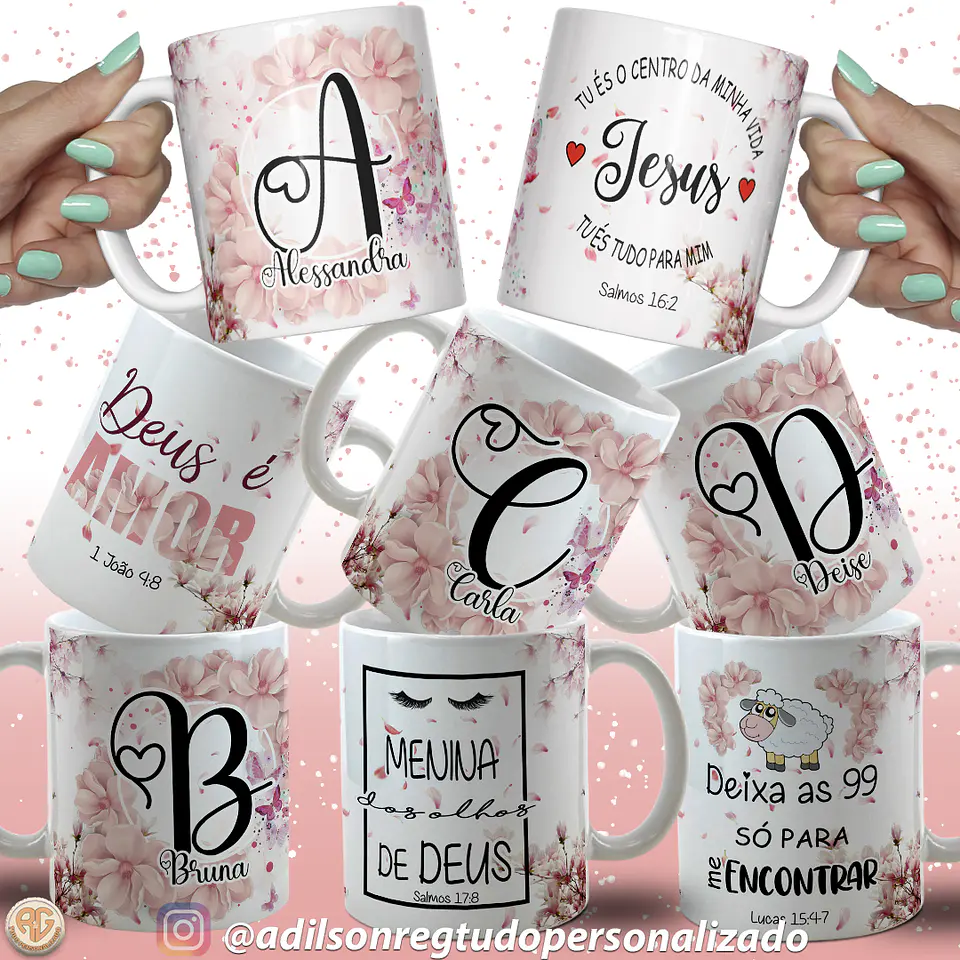 Sublimação - Caneca Alfabeto Bíblico 1
