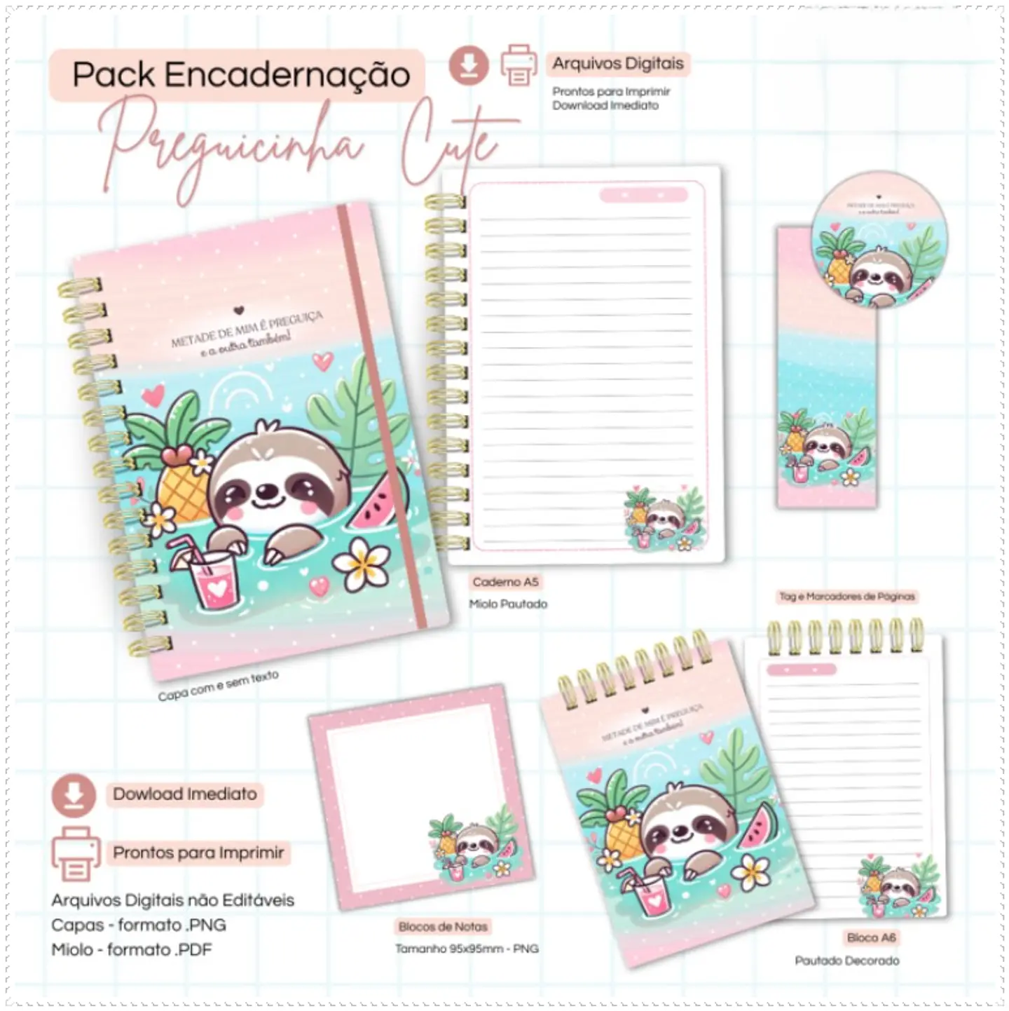 Encadernação - Coleção Preguicinha Cute 1