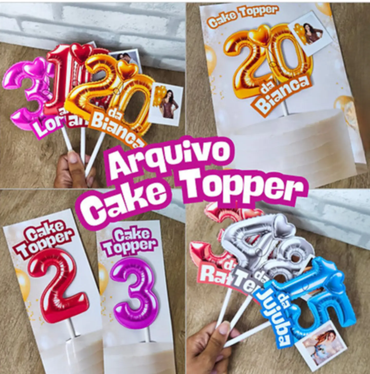 Arquivo de Corte - Cake Topper 1