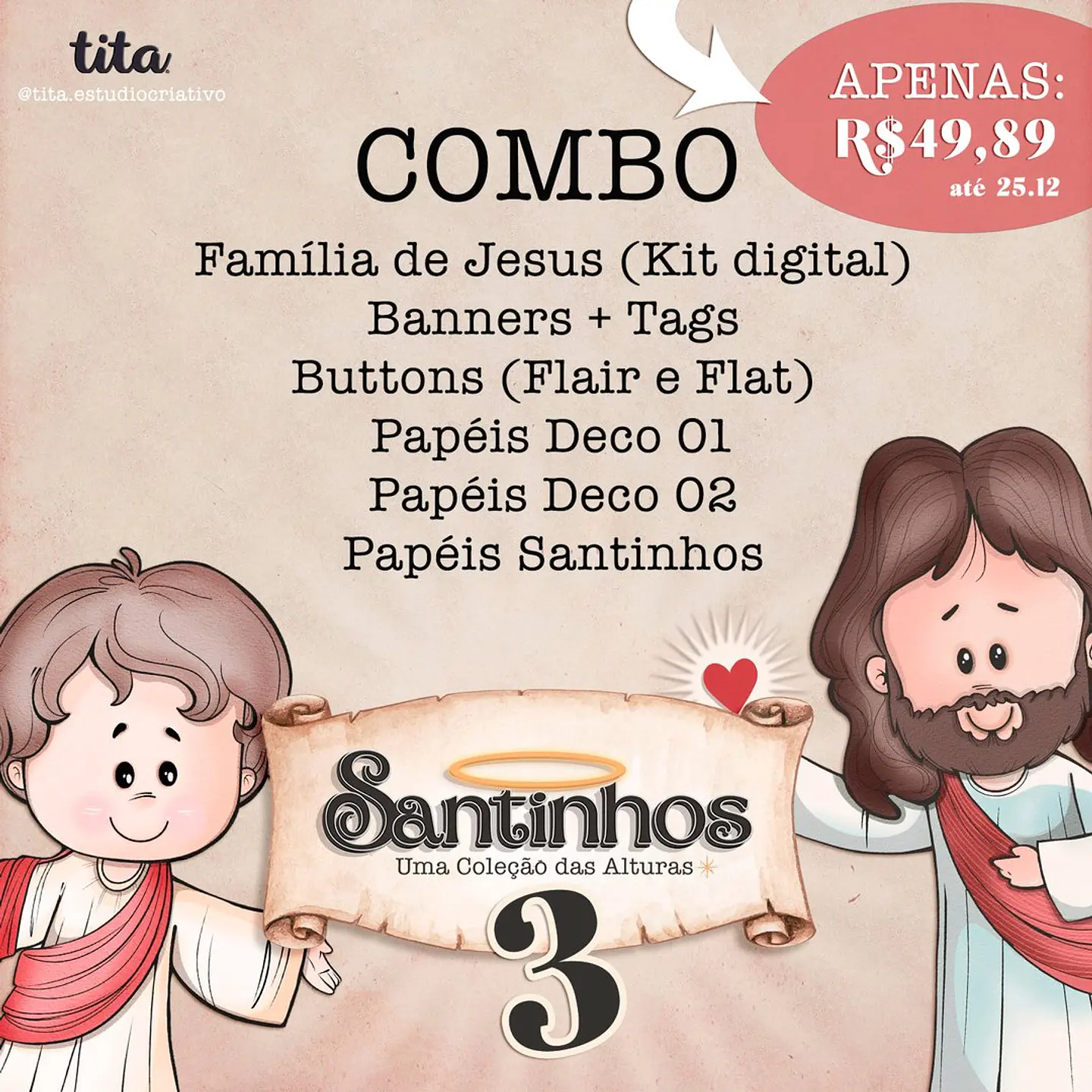 Kit Digital Santinhos 265 1
