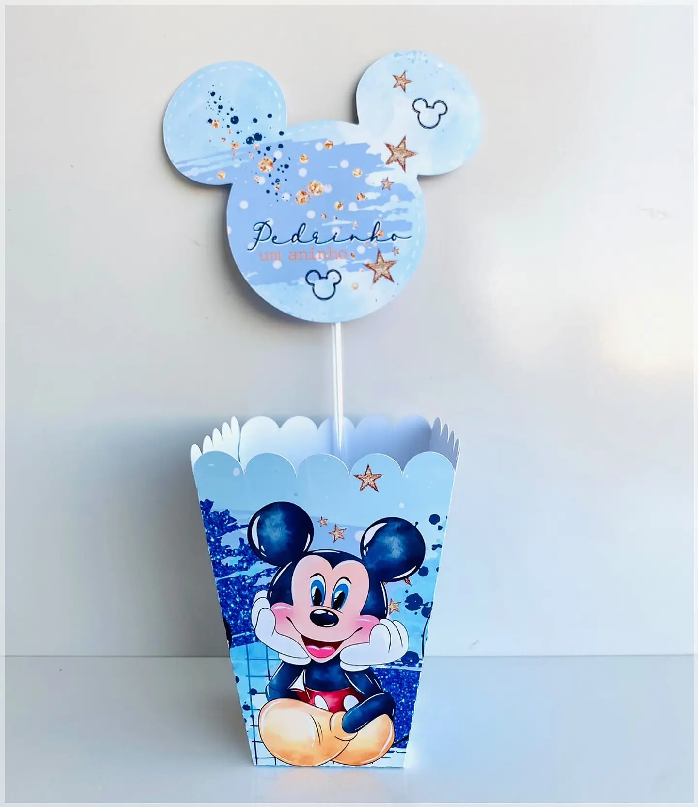 Arquivo de Corte Centro de Mesa Cachepô Mickey Azul 71 1