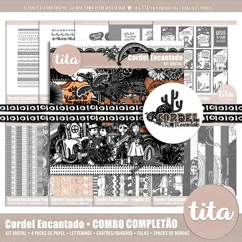 Kit Digital Cordel Encantado • Combo Completão (Ilustrações e Papéis) 99