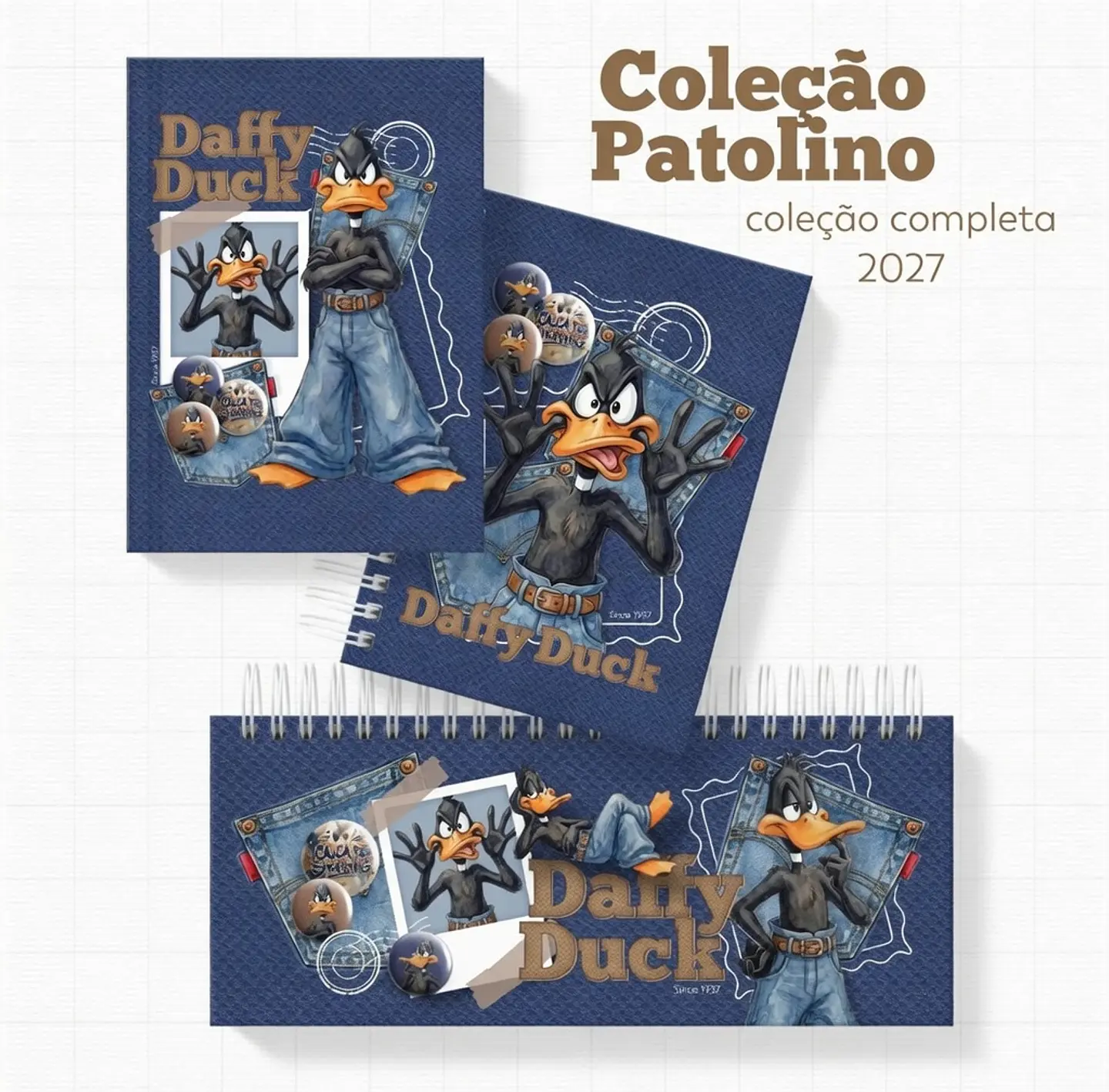 Encadernação - Coleção Patolino Adesivos , Agendas , Blocos , Cadernos e Calendários 1