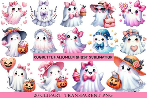 Kit Digital Fantasminha Halloween 1