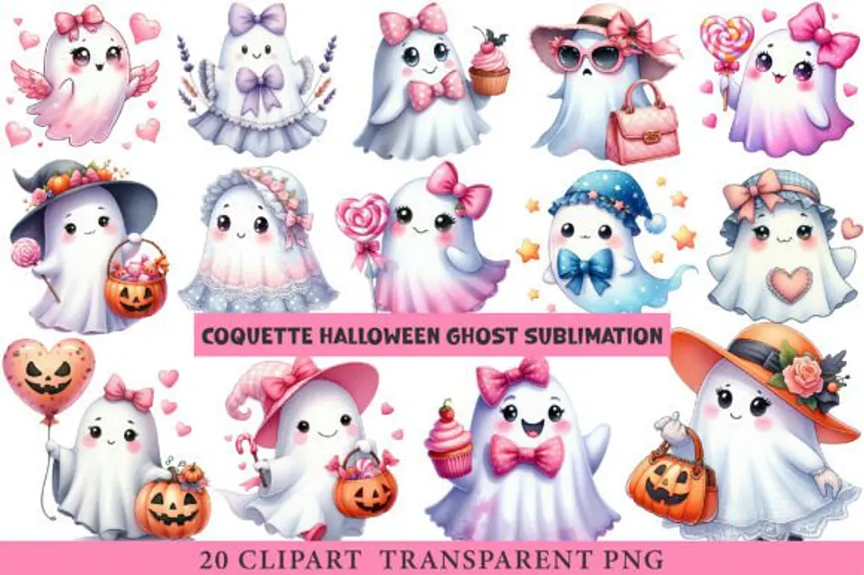 Kit Digital Fantasminha Halloween 1 1