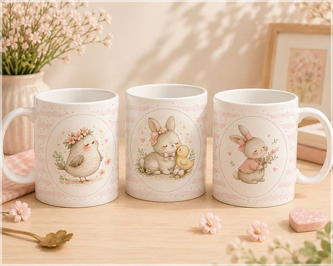 Sublimação - Caneca Bichinhos Fofos