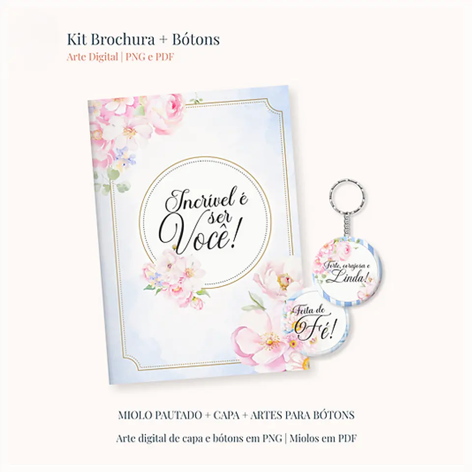 Encadernação - Brochura Floral 1
