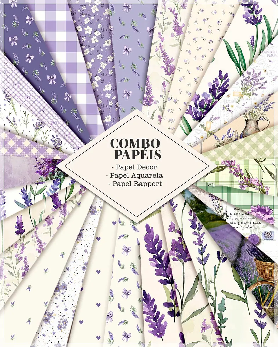 Kit Digital Lavanda Combo Papéis 164 1