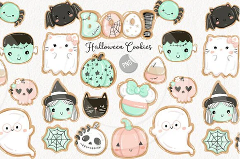 Kit Digital Biscoitos de Halloween 1