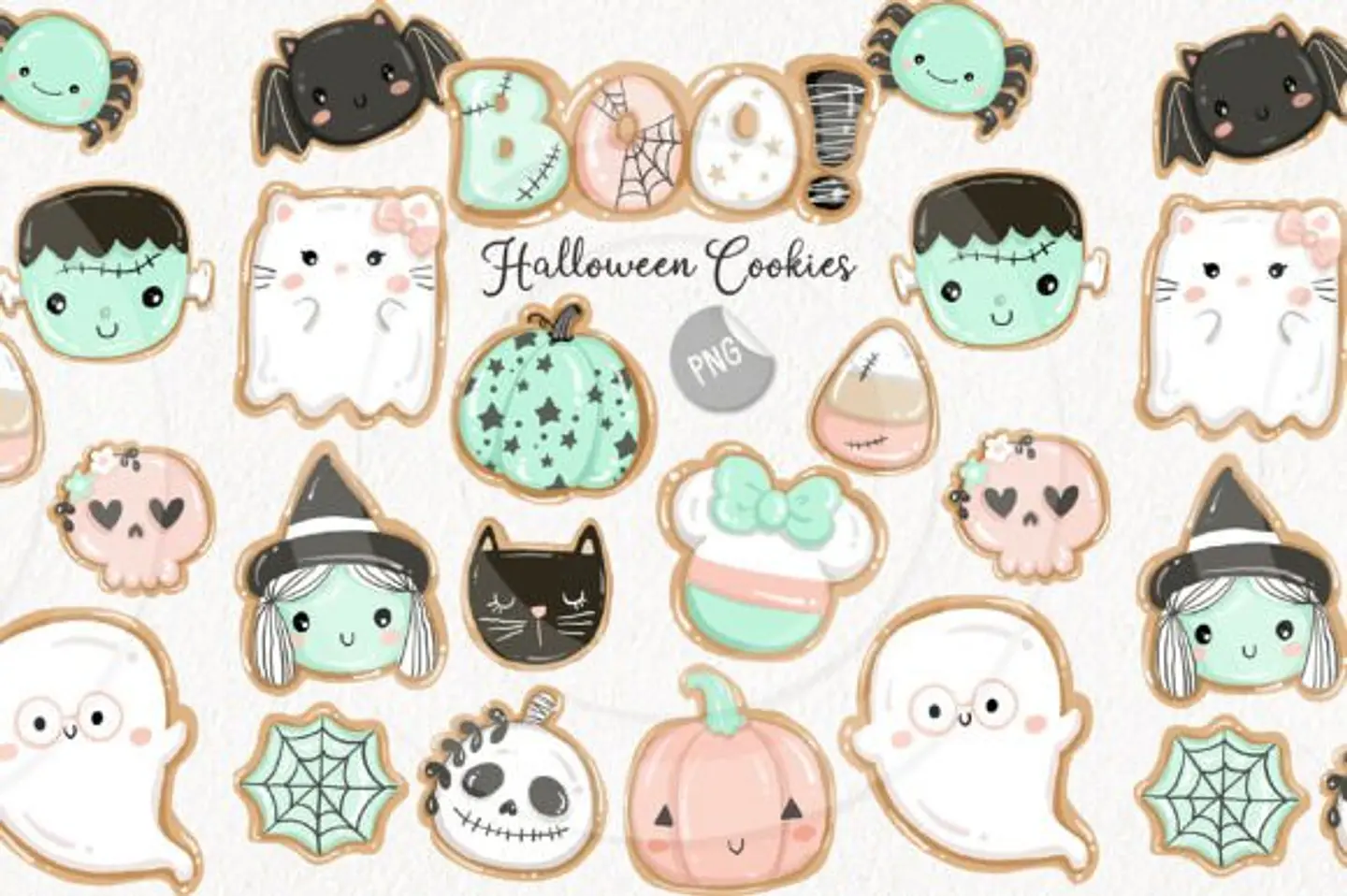 Kit Digital Biscoitos de Halloween 1 1