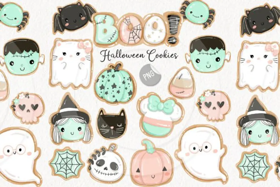 Kit Digital Biscoitos de Halloween 1 1