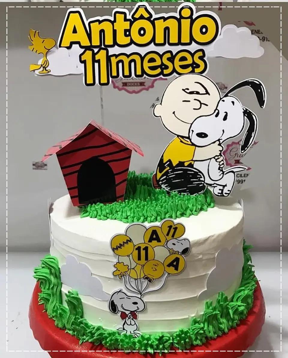 Arquivo de Corte Topo de Bolo Snoopy 2 1