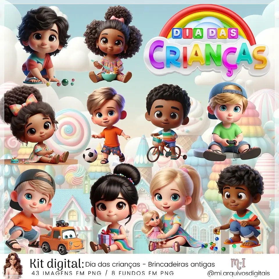 Kit Digital Dia das Crianças Brincadeiras Antigas 1 1