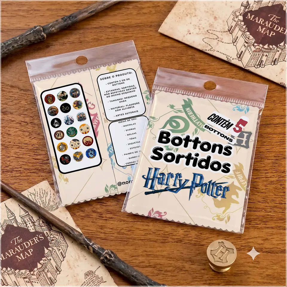 Arquivo de Corte - Bottons Harry Potter 1