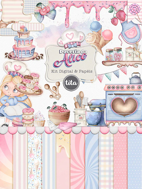 Kit Digital Combo Doceria Alice 73