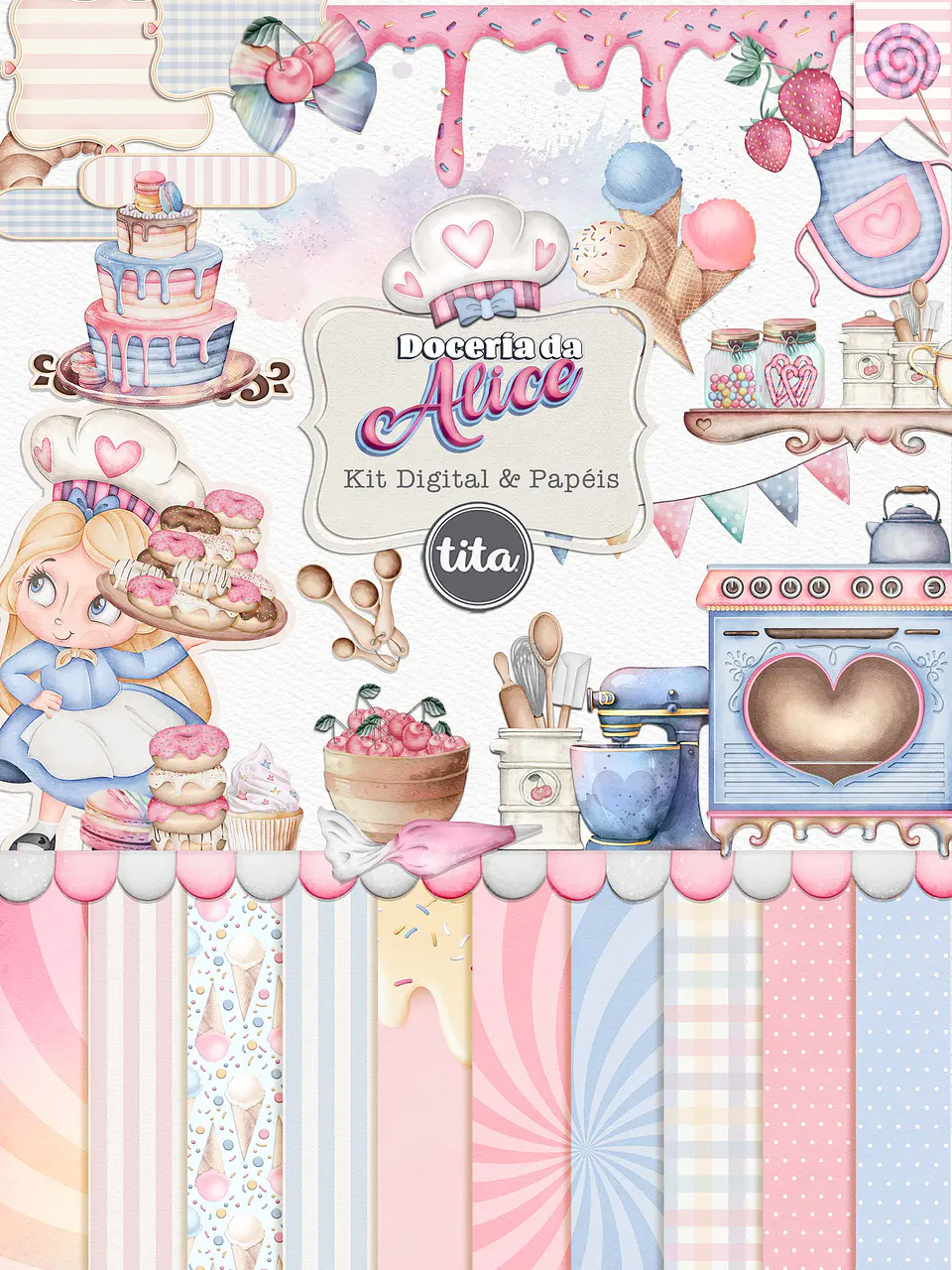 Kit Digital Combo Doceria Alice 73 1